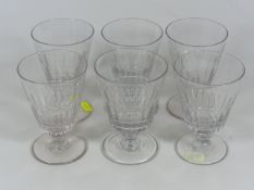 A Set Of Six Georgian Glass Rummers