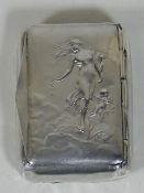 A Signed French Silver Art Nouveau Snuff Box