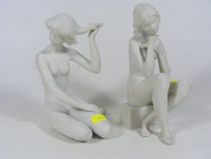 Two Goebel Bisque Nude Figures