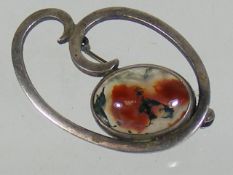 A Scottish Style Silver Brooch