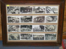 An Oak Framed Collage Of Vintage Photo-Shopped Sty
