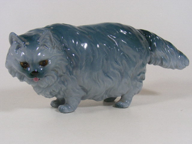 1960'S Pottery Cat Titled To Underside The Persian