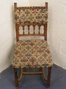 A Set Of Six Upholstered Arts & Crafts Style Dinin