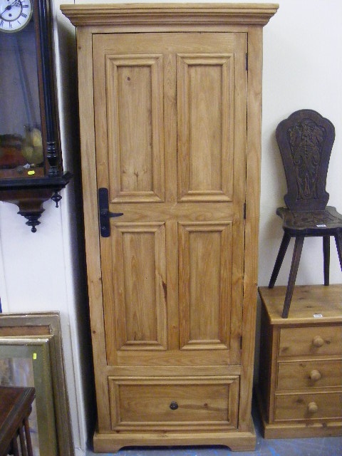 A Good Quality Modern Antique Style Pine Wardrobe