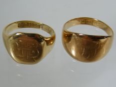 Two 18ct Gold Signet Rings