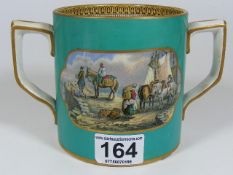 A Victorian Prattware Loving Cup