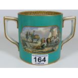 A Victorian Prattware Loving Cup