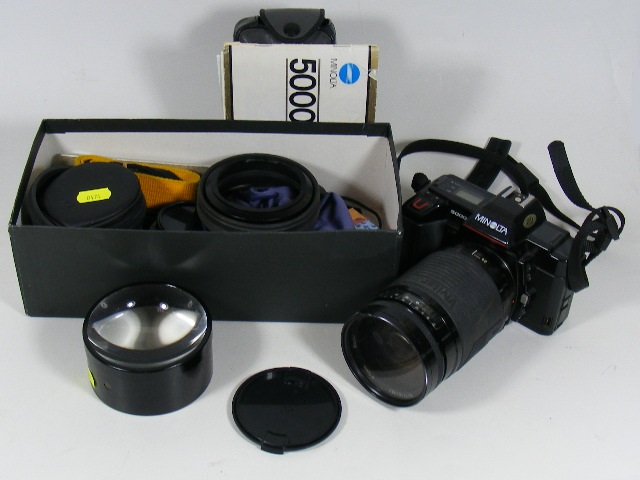 Minolta 5000 33mm Film Camera & Other Accessories