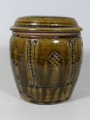 A Mike Dodd Stoneware Lidded Pot