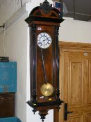 A Tall 19thC. Mahogany Cased Vienna Clock