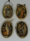 Four Dickens Characters Osborne Plaques
