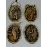 Four Dickens Characters Osborne Plaques