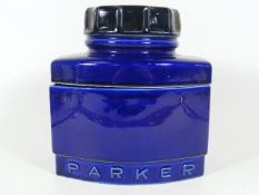 A Large Ceramic Parker Ink Bottle
