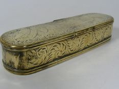 An 18thC. Dutch Brass Tobacco Box, Some Faults
