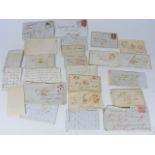 A Quantity Of Early Postmarks & Penny Reds