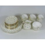 A Pretty Floral Wedgwood Cake Service Comprising S
