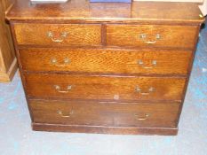 A Restored Maple & Co. Oak Chest Of Drawers With B