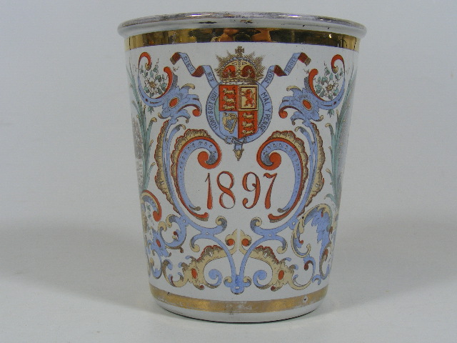 An Enamelled Queen Victoria Diamond Jubilee Beaker