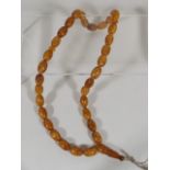 A Set Of Antique Amber Beads Approx. 57.8g Inclusi