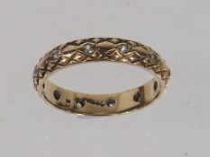 Ladies 9ct Gold & Diamond Eternity Ring