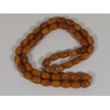 A Set Of Antique Amber Beads Approx. 45.5g Inclusi