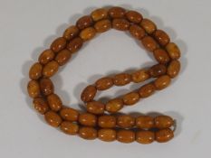 A Set Of Antique Amber Beads Approx. 45.5g Inclusi