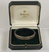 A Silver Bracelet With Oversized Hallmarked Decor