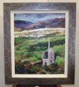 Framed Oil Of Dartmoor's Wheal Betsy C.2008 Signed