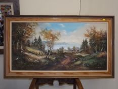 Framed Landscape Oil Signed John Corocan