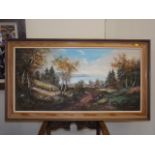 Framed Landscape Oil Signed John Corocan