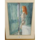 Two Watercolour Paintings Of Nudes Signed Nigel Ca