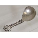 Large Norwegian Silver Caddy Spoon