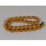 A Set Of Antique Amber Beads Approx. 40.6g Inclusi