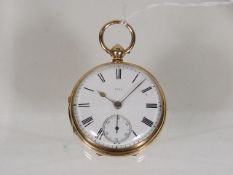 Gents 18ct Gold Pocket Watch Keywind Fusee Approx.