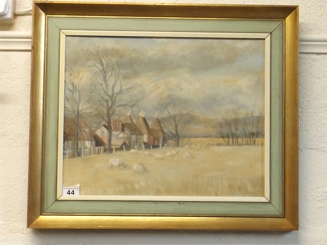 Framed Landscape Oil Signed Nancy Illingworth