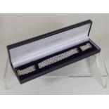 A Boxed Ladies Silver Mesh Bracelet