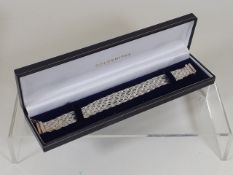 A Boxed Ladies Silver Mesh Bracelet