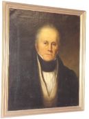 Framed 19thC. Portrait Oil On Canvas Of Gentleman,