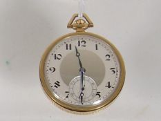 A Gents 1920'S 18ct Gold Pocket Watch Approx. 49.3
