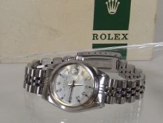 A Ladies Boxed Rolex Oyster Perpetual Date Wrist W