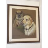 A Framed Pastel Of Scuffle & Plover Dated 1980 Sig