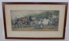 Framed Pastel After Rosa Bonheur Titled The Horse