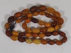 A Set Of Antique Amber Beads Approx. 46.2g Inclusi