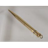 Yellow Metal Pencil With French Marks