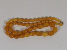 A Set Of Antique Amber Beads Approx. 38.4g Inclusi