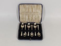 A Cased Set Of Silver Teaspoons