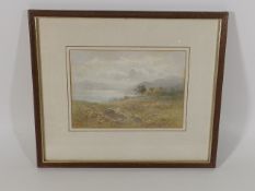 Framed 19thC. Watercolour Of Burrator Signed Charl