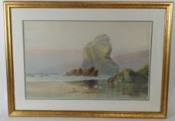 Framed Watercolour Of Kynance Cove, Cornwall Signe