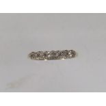 Ladies 9ct Gold Ring With Diamonds Set In White Me