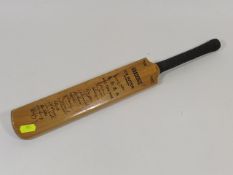 A Vintage Commemorative Cricket Bat